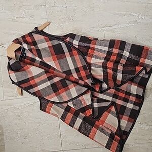 Vest with faux leather trim